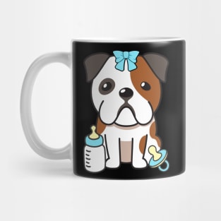 Cute bulldog is a baby Mug